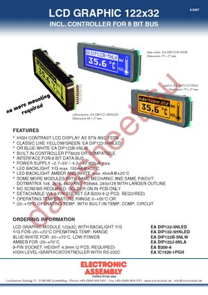 EA DIP122J-5NLA datasheet  